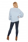 Sweater Kardigan Model 30077 Błękit - PeeKaBoo Apranga