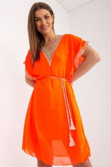 Dress Sukienka Model DHJ-SK-1508.12 Fluo Orange - Italy Moda LKK167576