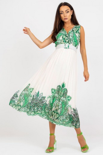 Dress Sukienka Model DHJ-SK-13128.61 White/Green - Italy Moda LKK168532 Apranga