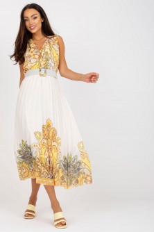 Dress Sukienka Model DHJ-SK-13128.61 White/Yellow - Italy Moda LKK168536
