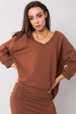 Bluza Damska Model RV-BL-5676.09 Dark Brown - Rue Paris LKK169858 Apranga