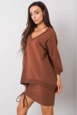 Bluza Damska Model RV-BL-5676.09 Dark Brown - Rue Paris LKK169858 Apranga