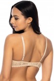 Pakelianti liemenėlė bra Biustonosz Push-up Model 0155/11/1 Jennifer II Beige - Mat LKK171356 Apatinis trikotažas