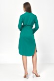 Dress Zielona wiskozowa sukienka midi S217 Green - Nife LKK176656 Apranga