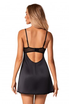 Komplet Model Serena Love chemise Black - Obsessive LKK179238