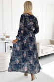 Dress Sukienka Model 511-3 Navy Wzór - Numoco LKK188111 Apranga