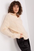 Sweter Damski Model AT-SW-2349-2.27 Light Beige - AT LKK188276 Apranga